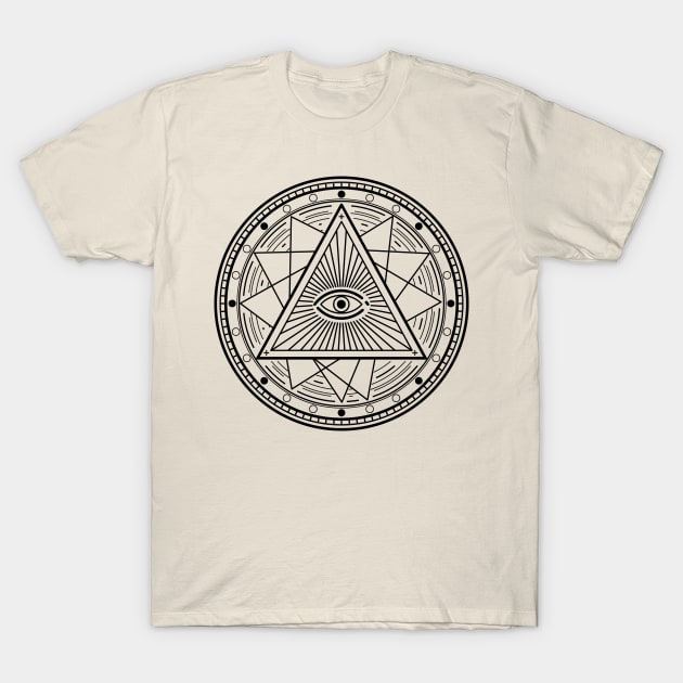 Pyramid All seeing eye T-Shirt by Kneazal